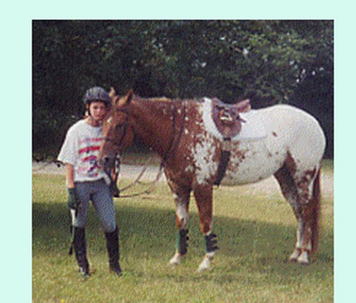 Tricia with T.J., her Appaloosa